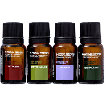 Elevation Terpenes Relaxation Four Pack (Beta Caryophyllene, Linalool, Myrcene, Terpinolene) - Elevation Terpenes